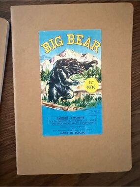 Deco Art Big Bear Journal Tablet Art Writing - Blue and Brown NEW